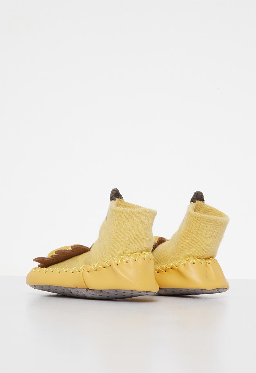 Pop Candy - Lion sock bootie - yellow