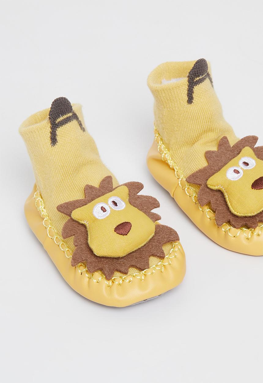Pop Candy - Lion sock bootie - yellow