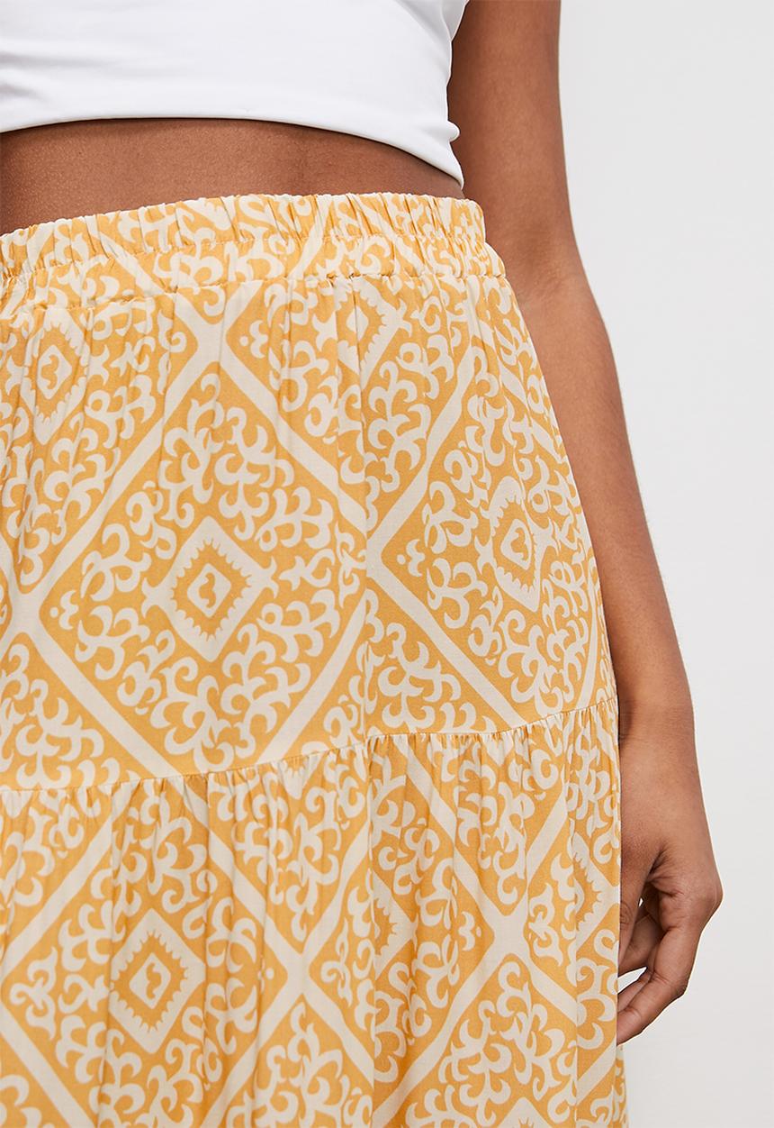 Superbalist - Tiered maxi skirt - orange tile