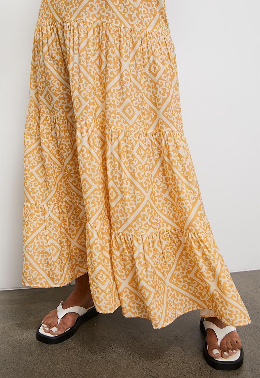 Superbalist - Tiered maxi skirt - orange tile