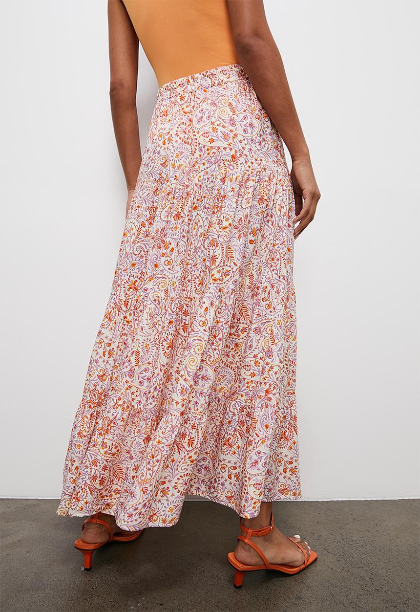 Superbalist - Tiered maxi skirt - soft paisley