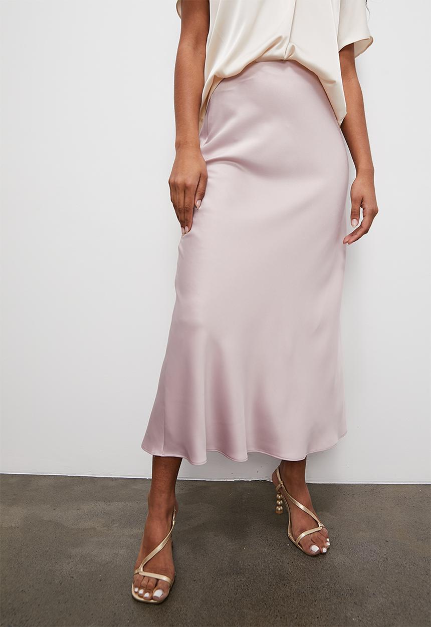 Superbalist - Long midi slip skirt - light mink