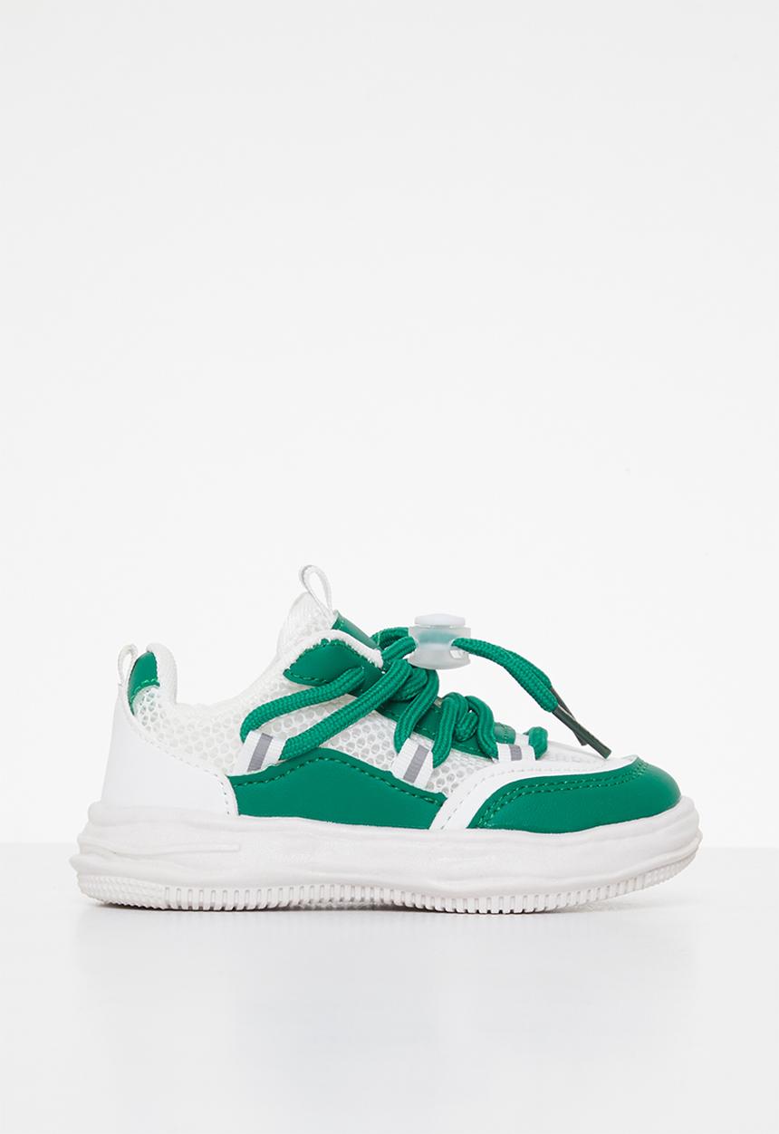 Pop Candy - Sneaker with mesh detail - white & green