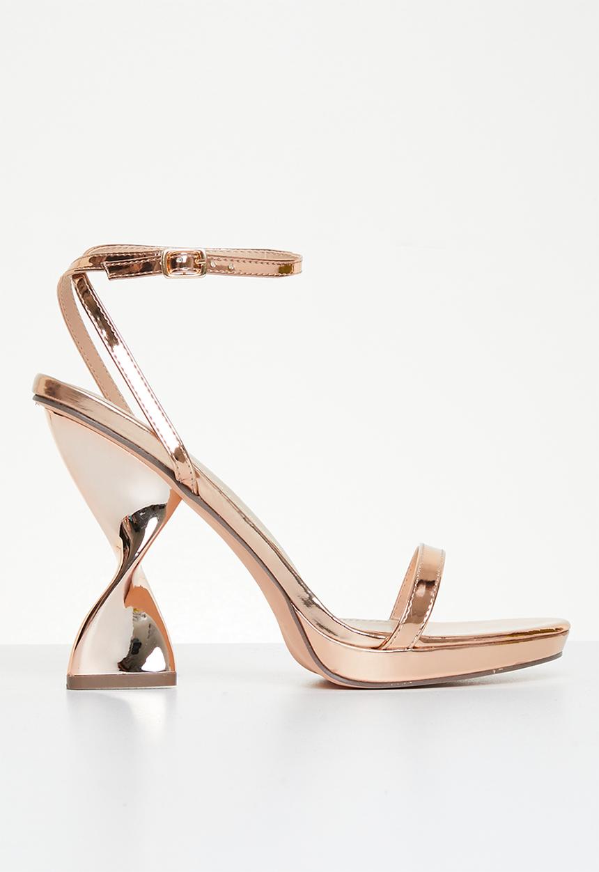 Miss Black - Tornado1 ankle strap heel - rose gold