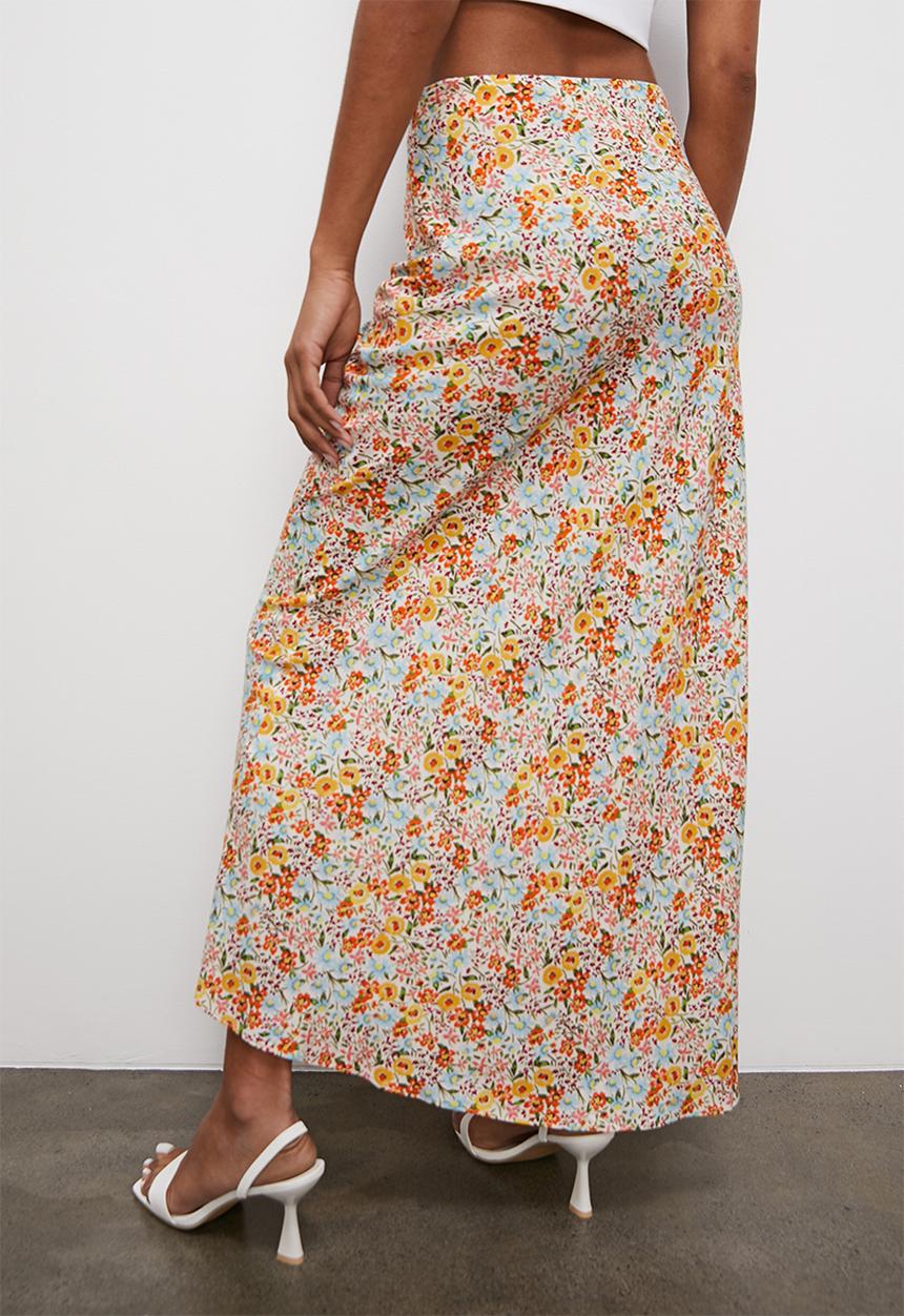 Superbalist - Printed column midi skirt - femme ditsy