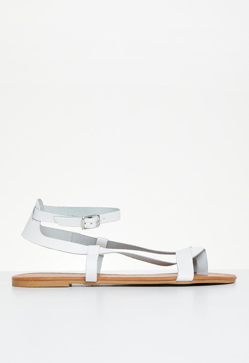 Superbalist - Stace leather ankle strap sandal - milk