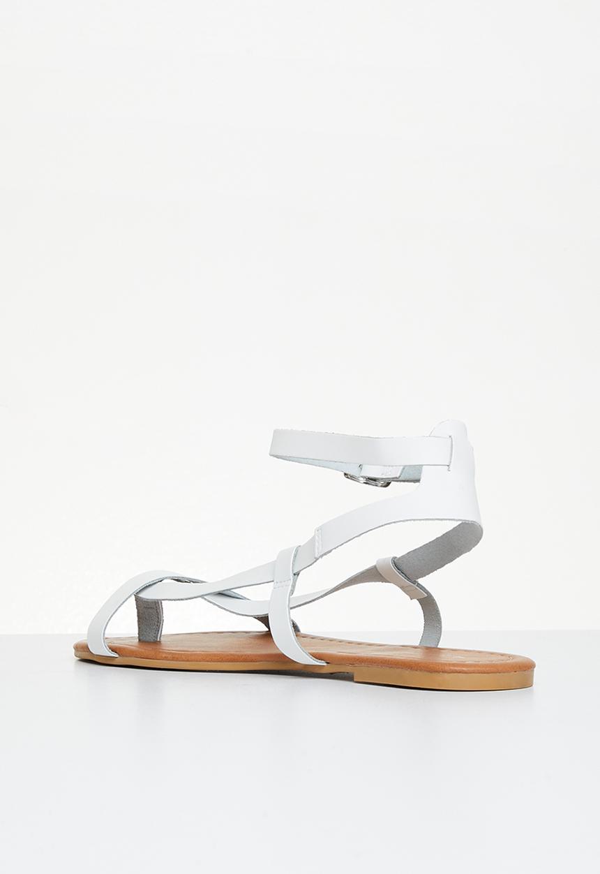Superbalist - Stace leather ankle strap sandal - milk