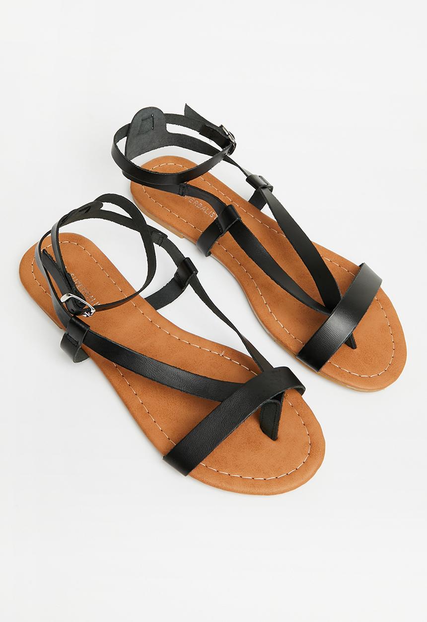 Superbalist - Stace leather ankle strap sandal - black