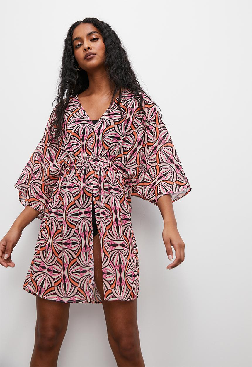 Superbalist - Short kaftan - colour geo