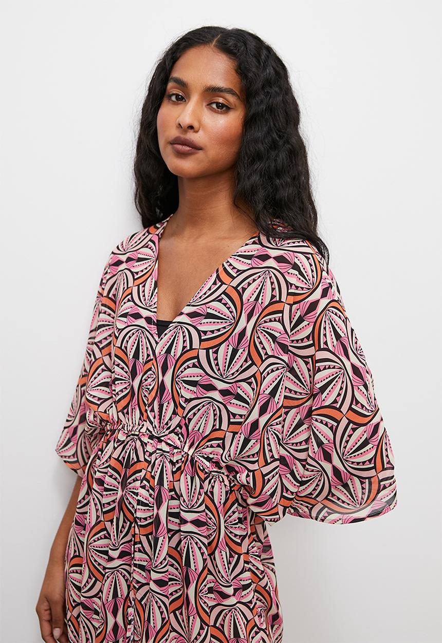 Superbalist - Short kaftan - colour geo
