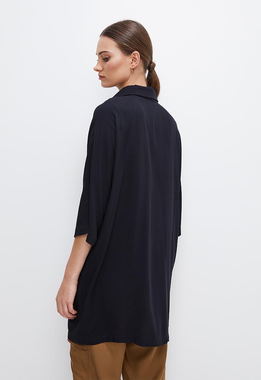 edit - Oversized boxy shirt - black