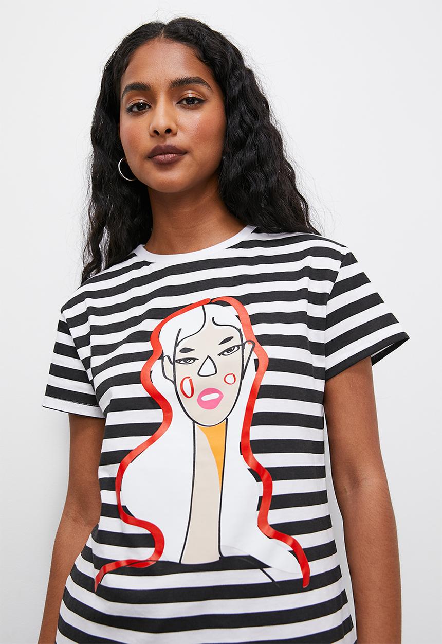 Superbalist - Relaxed tee - stripe graphic