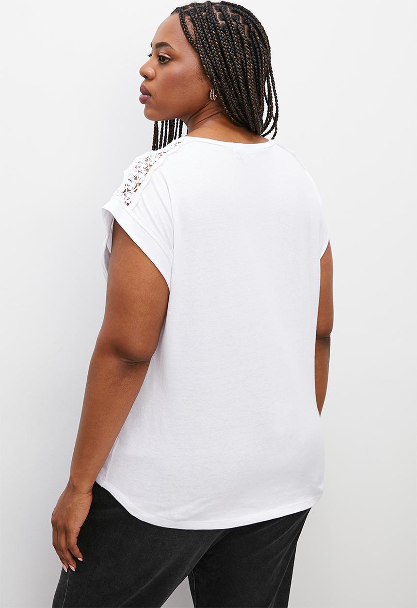 Superbalist - Crochet insert top - white