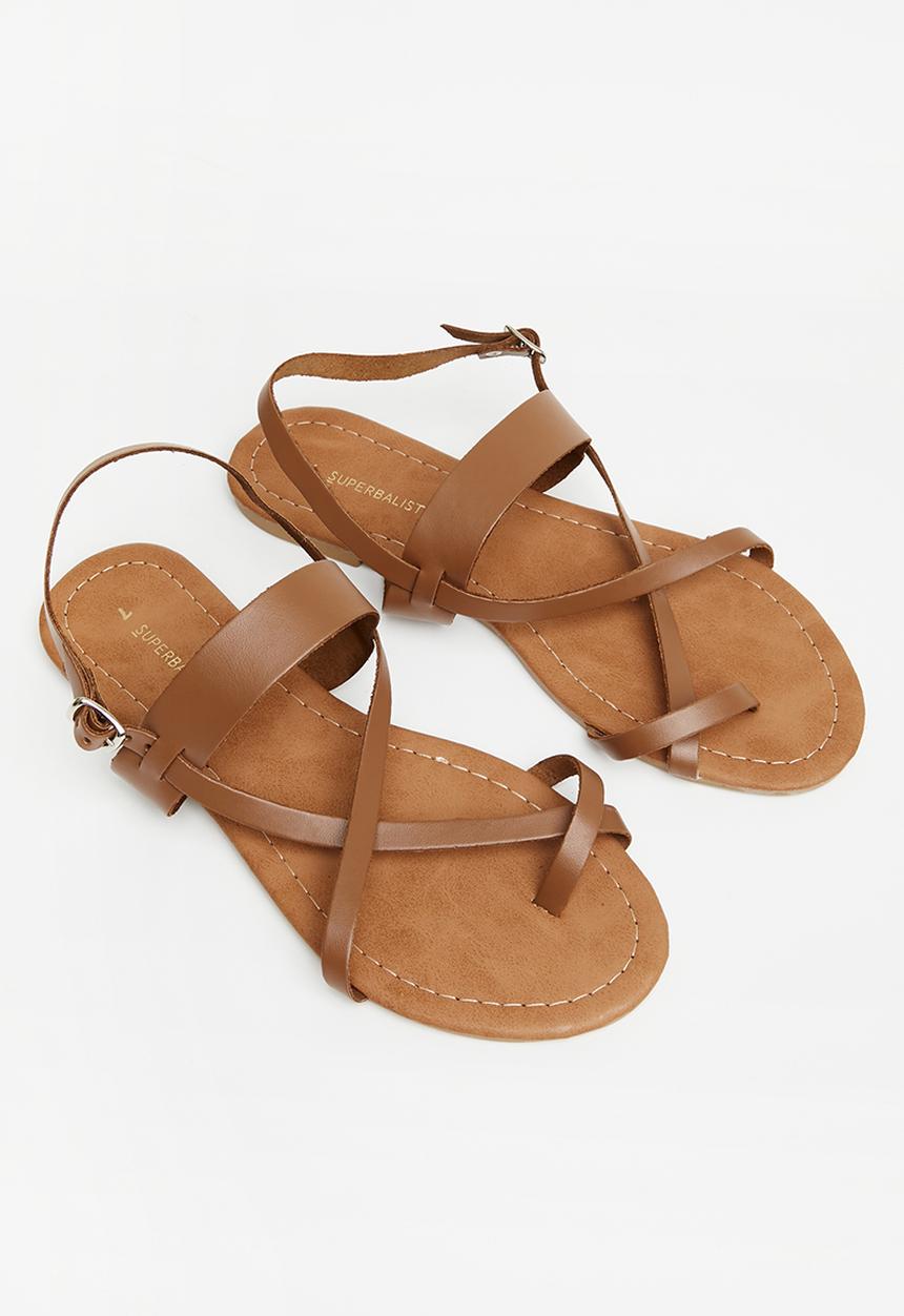 Superbalist - Sutton ankle tie sandal - tan