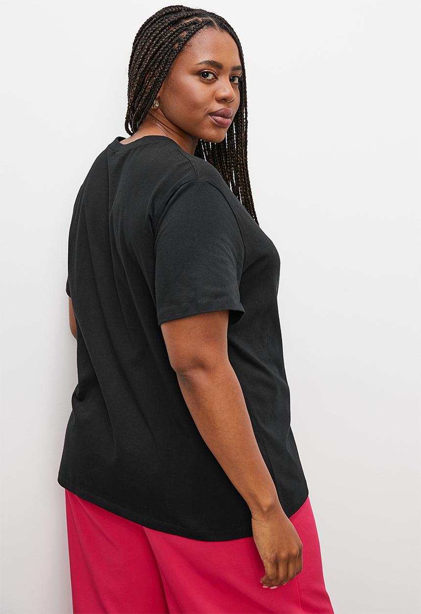 Superbalist - Basic crew graphic tee - black