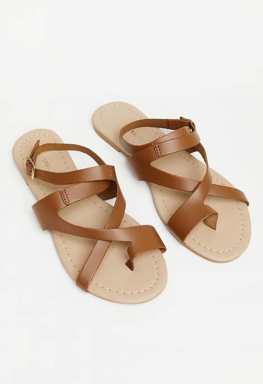 Superbalist - Carla leather strappy sandal - tan