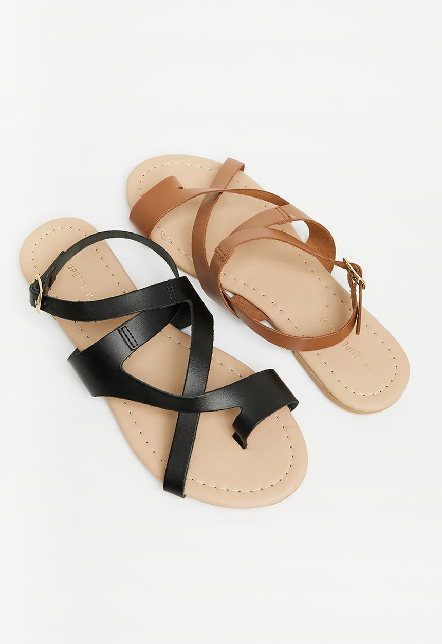 Superbalist - Carla leather strappy sandal - tan