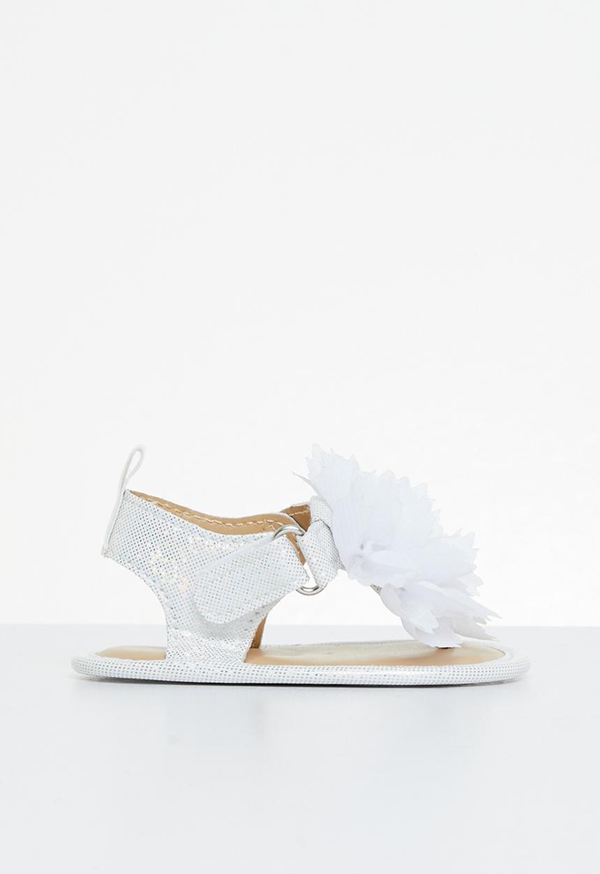 Pop Candy - Baby flower sandal - white