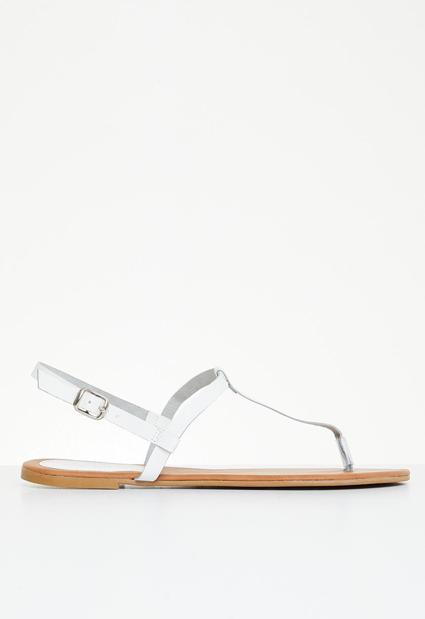 edit - Nadia leather thong - white