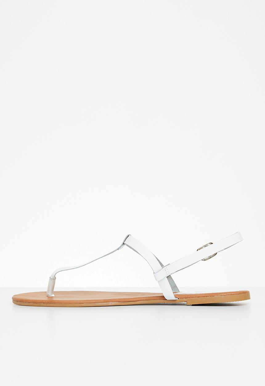 edit - Nadia leather thong - white