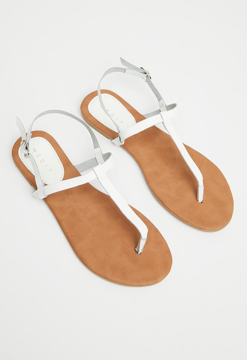 edit - Nadia leather thong - white