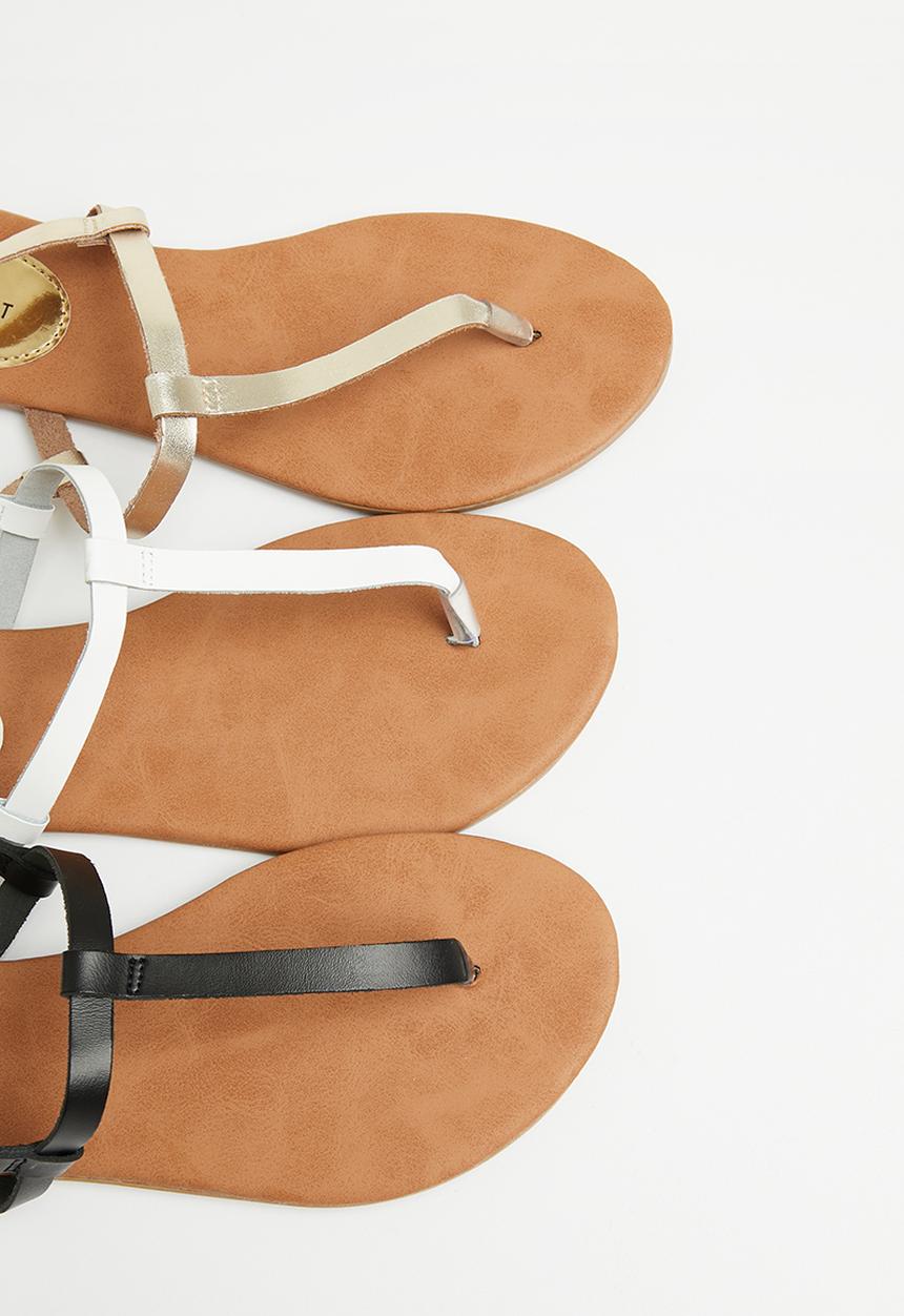edit - Nadia leather thong - white