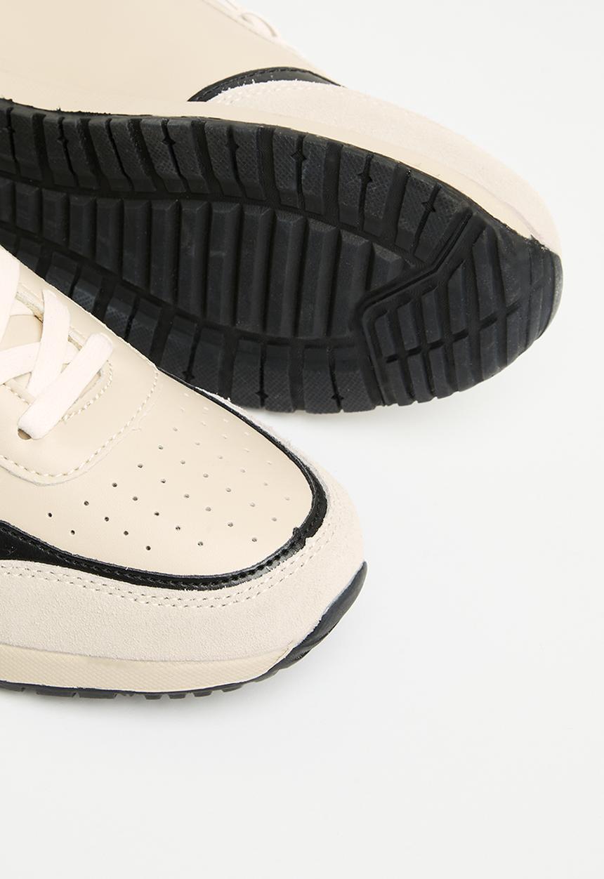 POLO - Side flash suede runner - off white