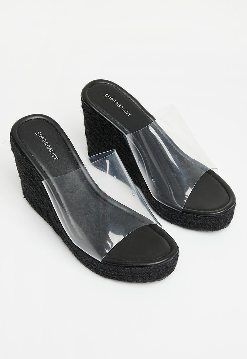 Superbalist - Tory wedge mule - black