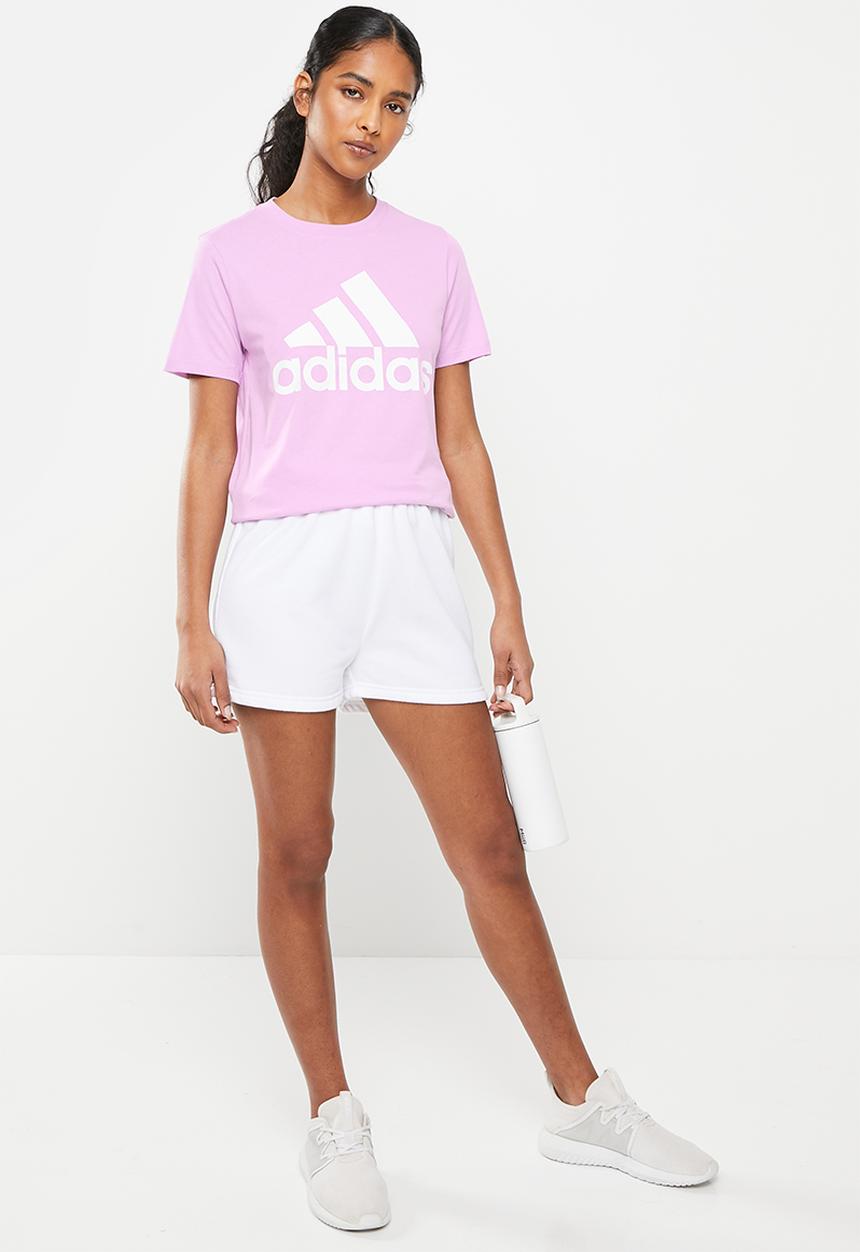 adidas Performance - W blt2 performance short sleeve tee - bliss lilac & white