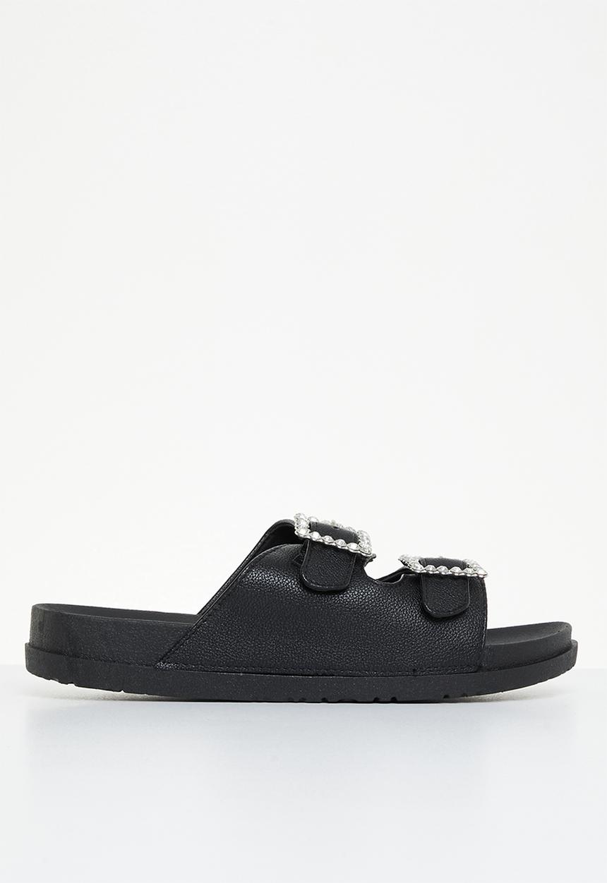 Madison® - Cordelia double buckle slide - black
