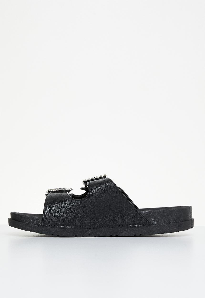 Madison® - Cordelia double buckle slide - black