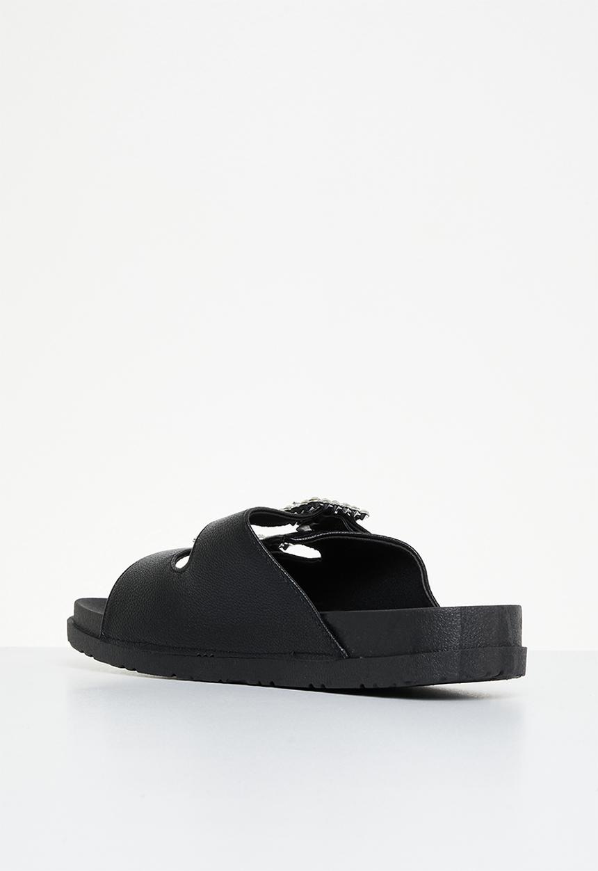 Madison® - Cordelia double buckle slide - black
