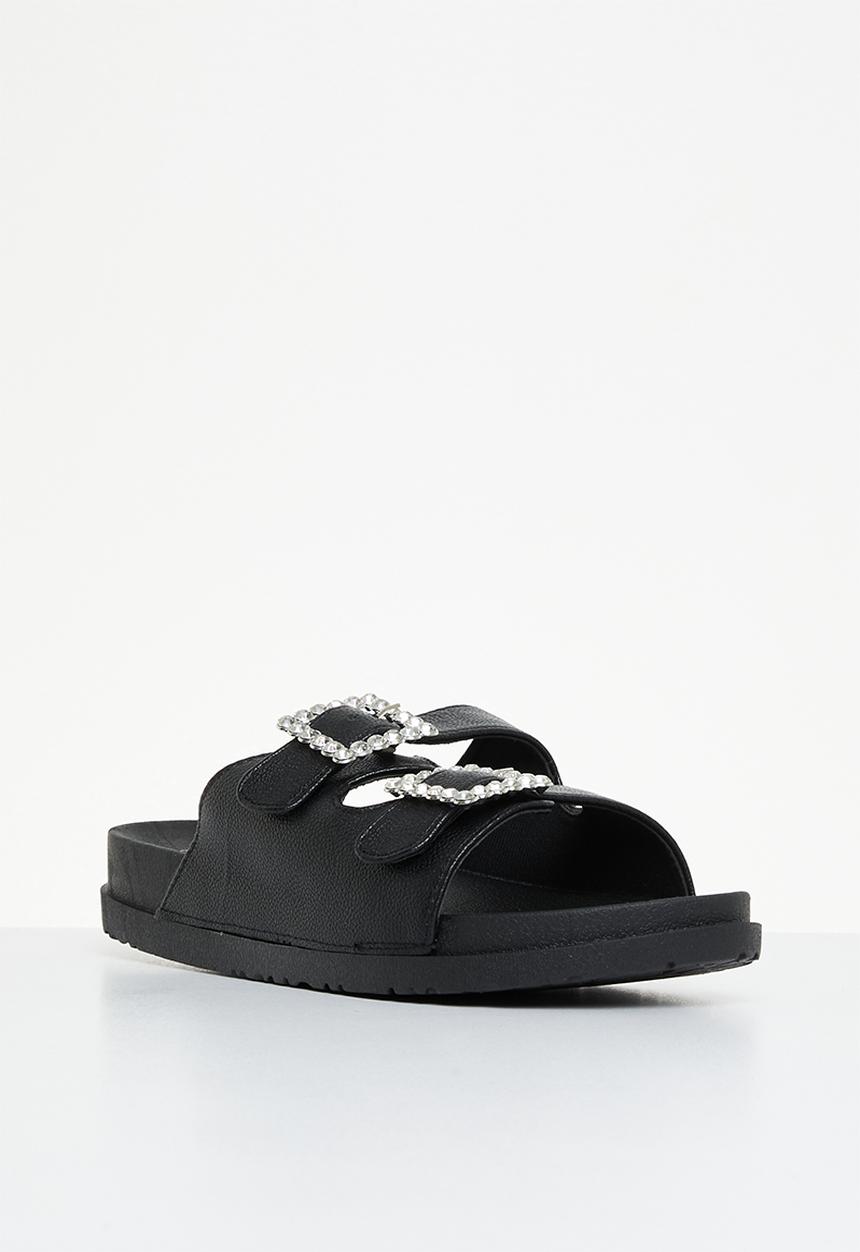 Madison® - Cordelia double buckle slide - black