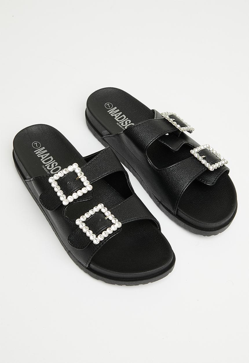Madison® - Cordelia double buckle slide - black