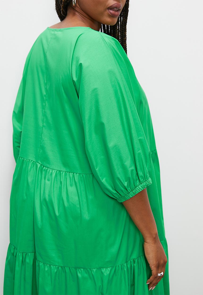 Superbalist - Tiered midi dress - green