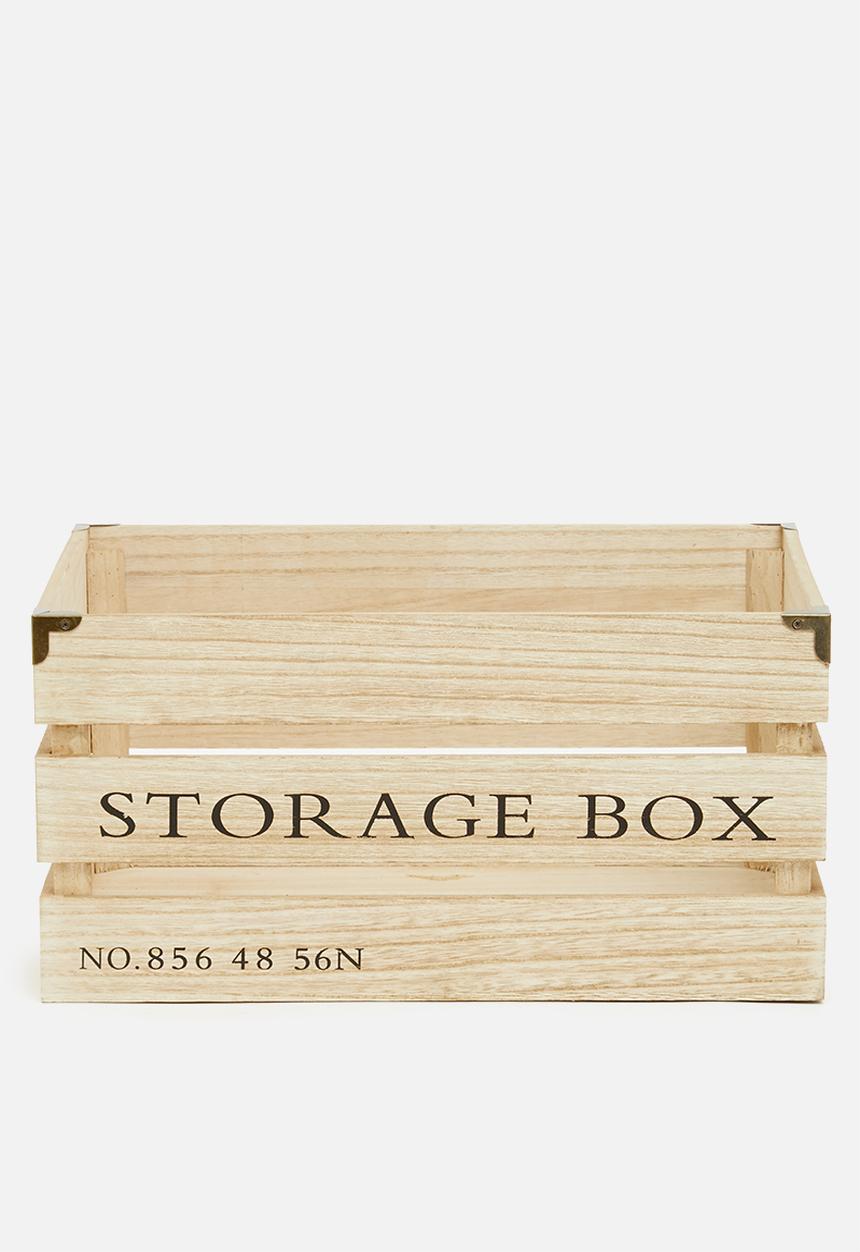 H&S - Wood crate organizer 3 pcs - natural