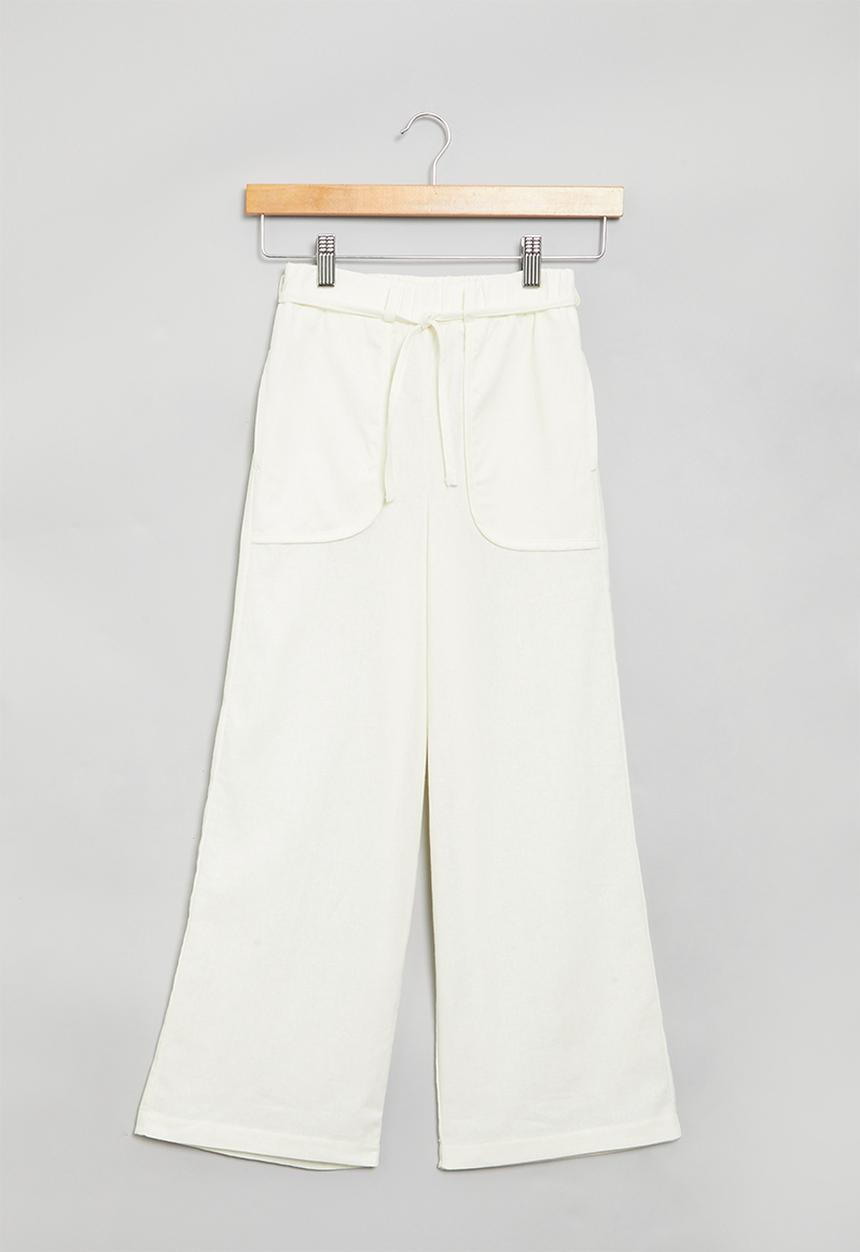 Superbalist - Wide leg pant with pocket - white