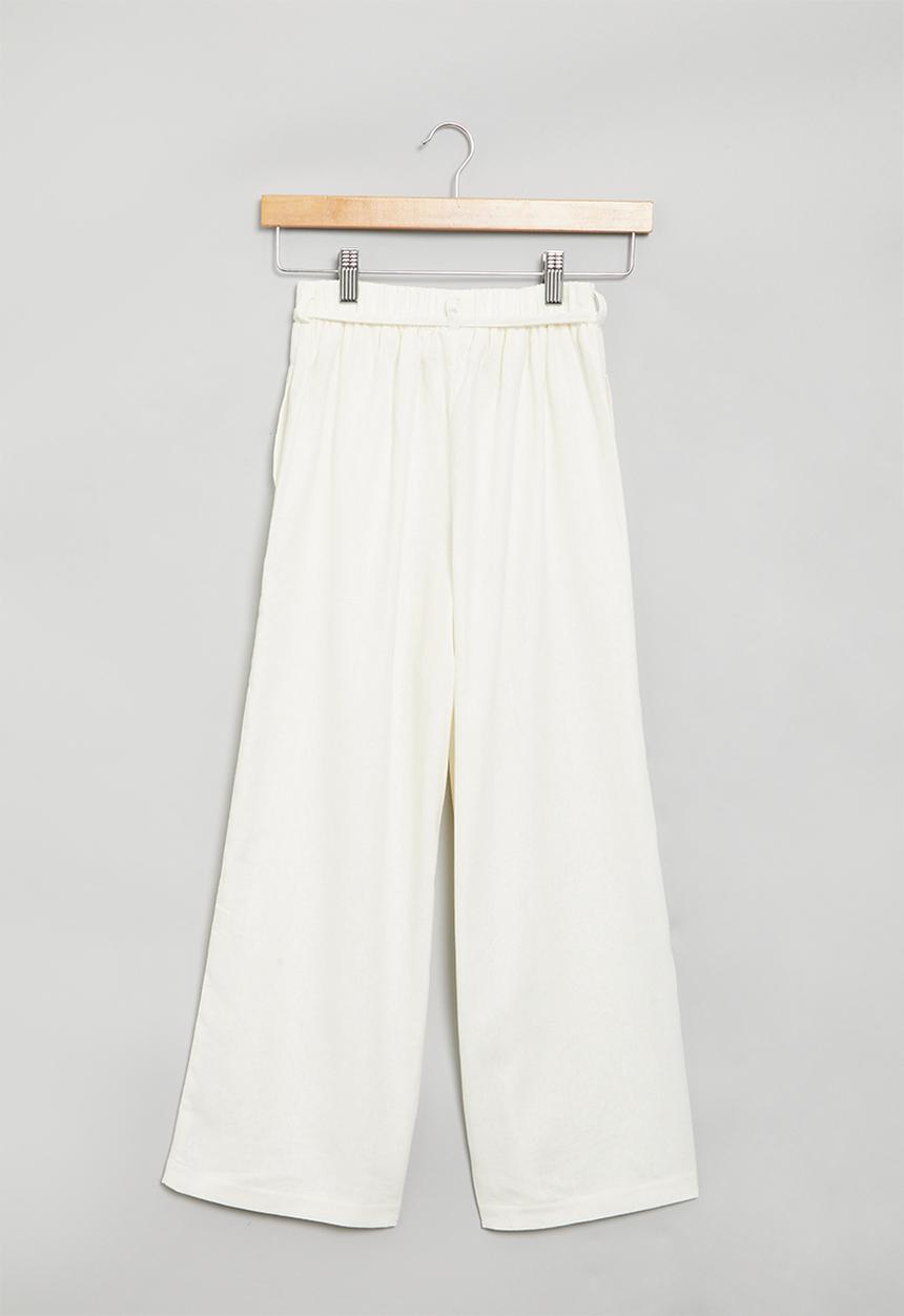 Superbalist - Wide leg pant with pocket - white