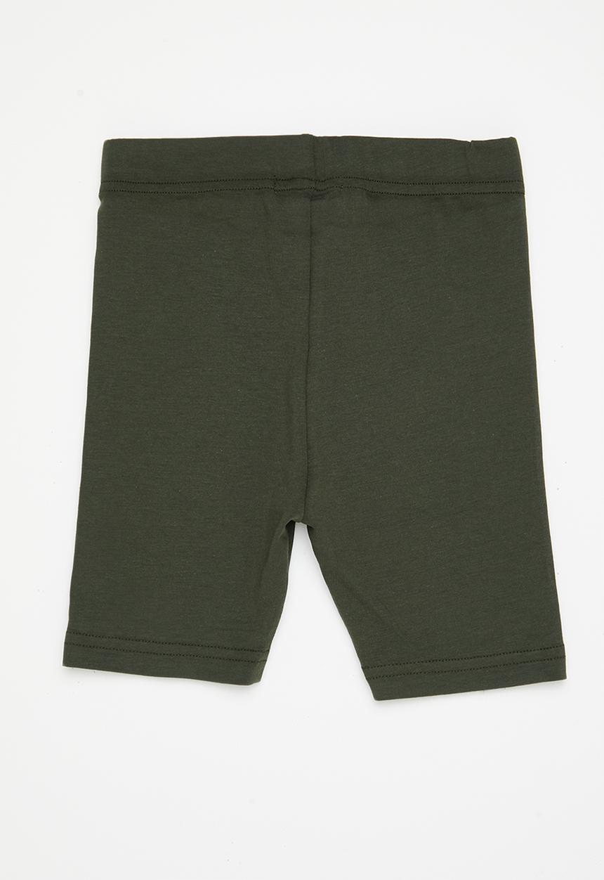 Pop Candy - Girls 2 pack cycling short - mustard & olive 