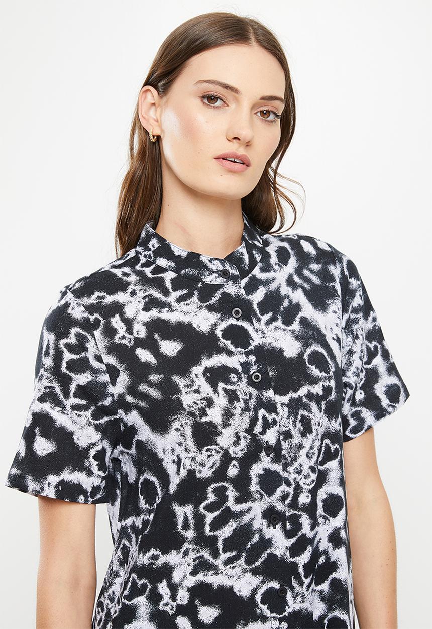 AMANDA LAIRD CHERRY - Oslo dress -  black & white tie dye