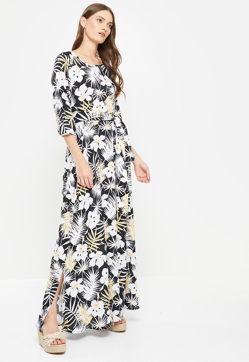AMANDA LAIRD CHERRY - Elisa dress -  black/white/butter floral