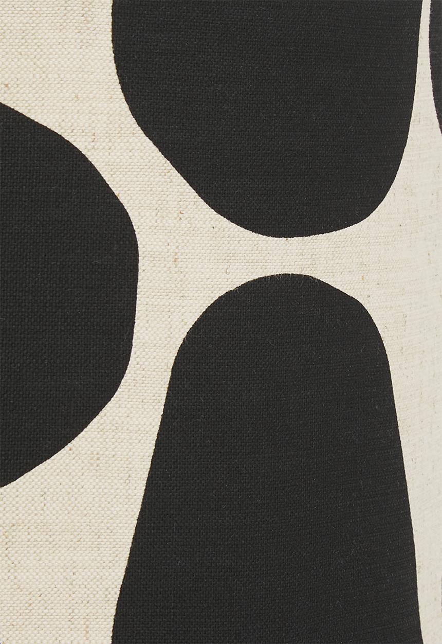 Sixth Floor - Mendi barrell lampshade - black & natural