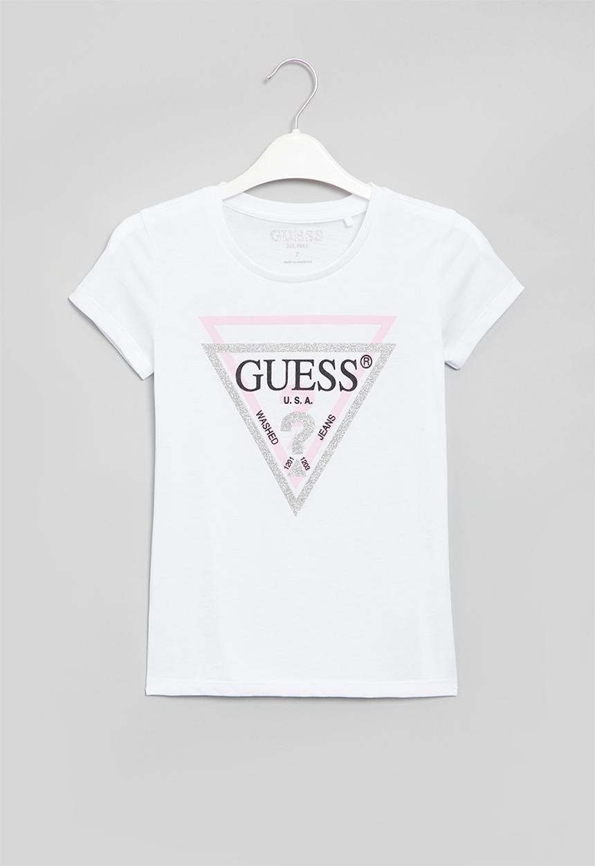 GUESS - Short sleeve logo tee - white