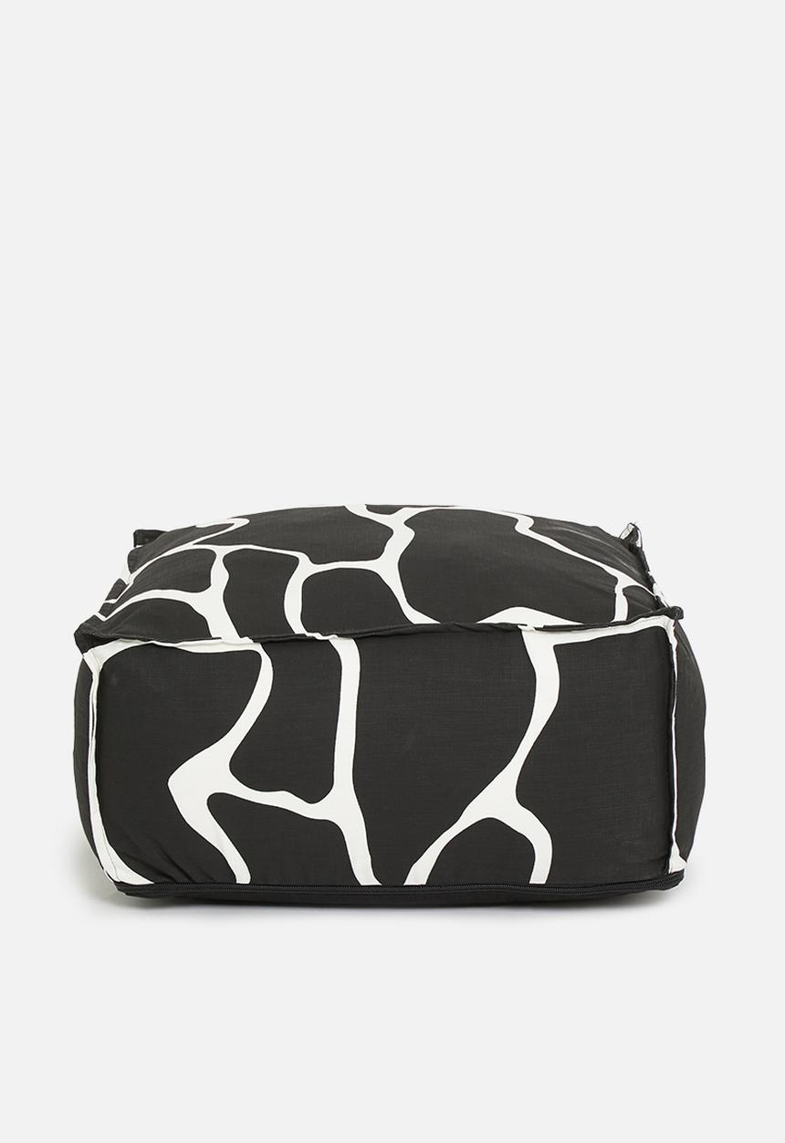 Sixth Floor - Nairobi patio floor cushion- black & white