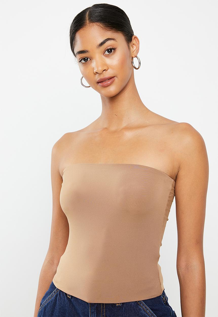 Cotton On - Sculpted tube top - russet brown