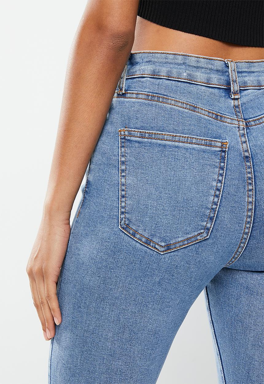 Cotton On - High rise cropped skinny jean - offshore blue rip