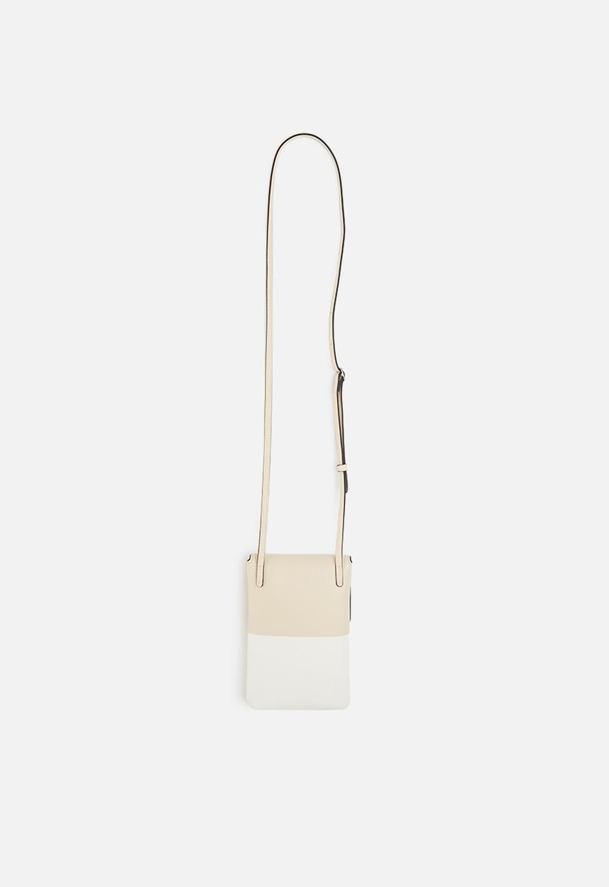 Calvin Klein - Sculpted phone crossbody hero - tuscan beige & white