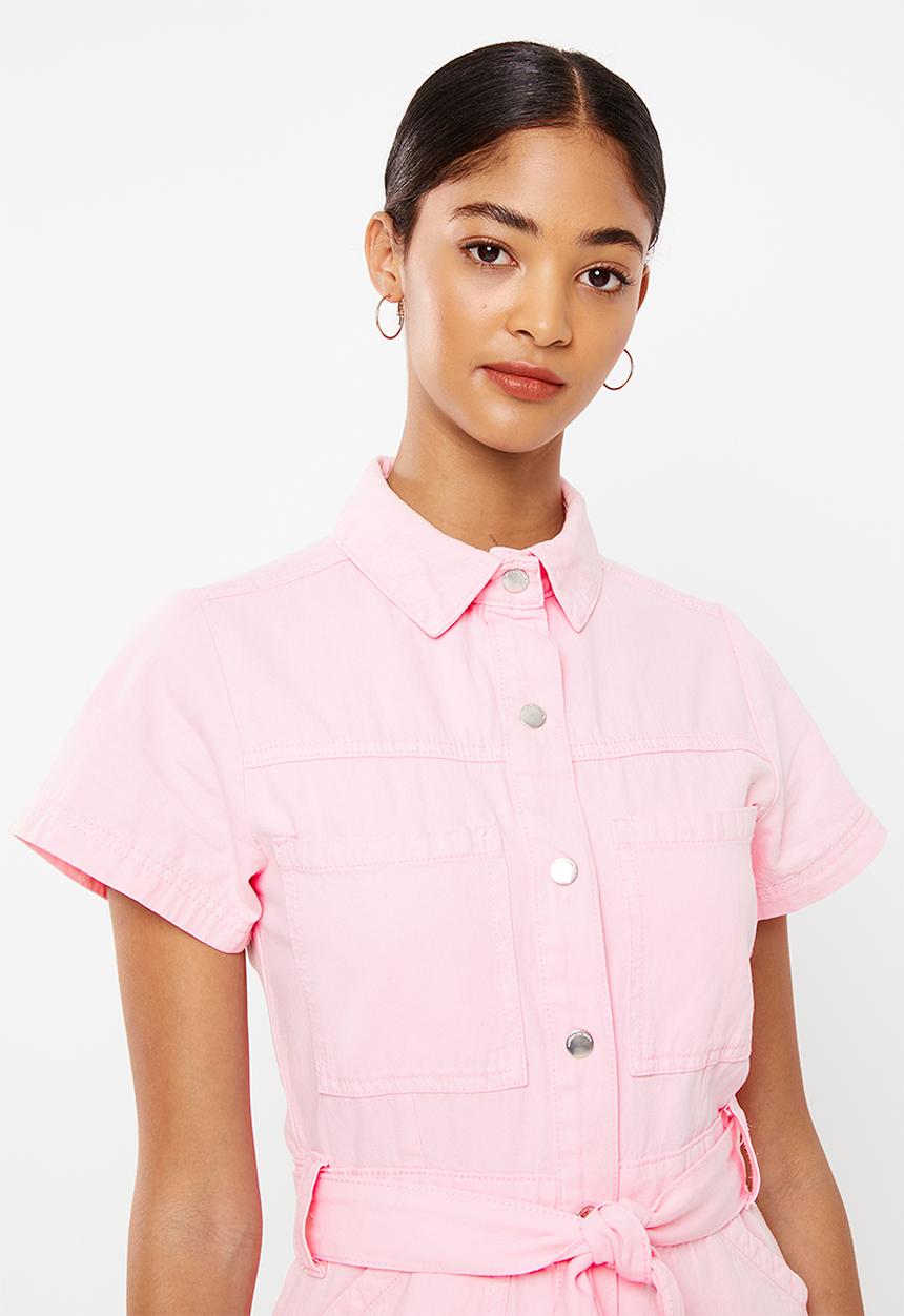 Cotton On - Utility mini dress - bubble pink
