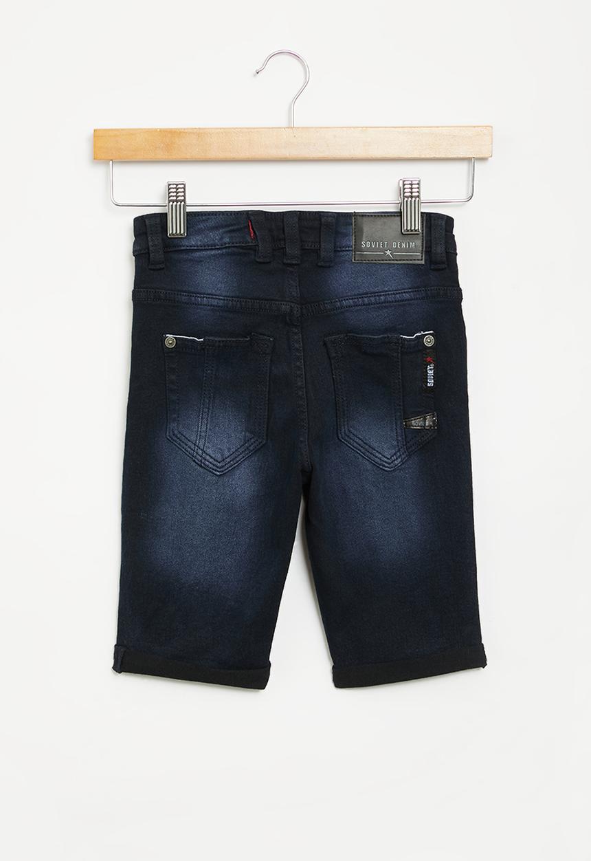 SOVIET - B chosen boys denim short - blue black