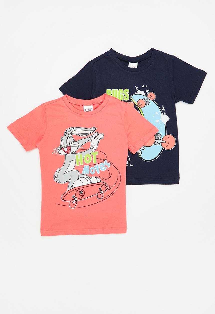 Character Group - Looney tunes 2 pack tee - pink & navy 
